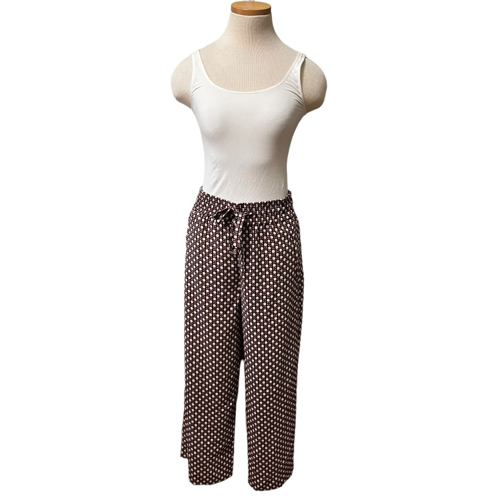 ZARA Wide-Leg Flowy Printed Pants, size Small